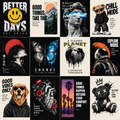 20 Premium Retro T-Shirt Designs Bundle | PNG SVG Digital Download