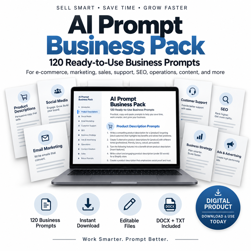 AI Prompt Business Pack – 120 Ready-to-Use Business Prompts