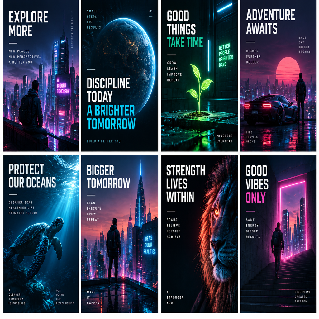 Cyberpunk Edition – 5 T-Shirt Design PNG Bundle | Digital Download