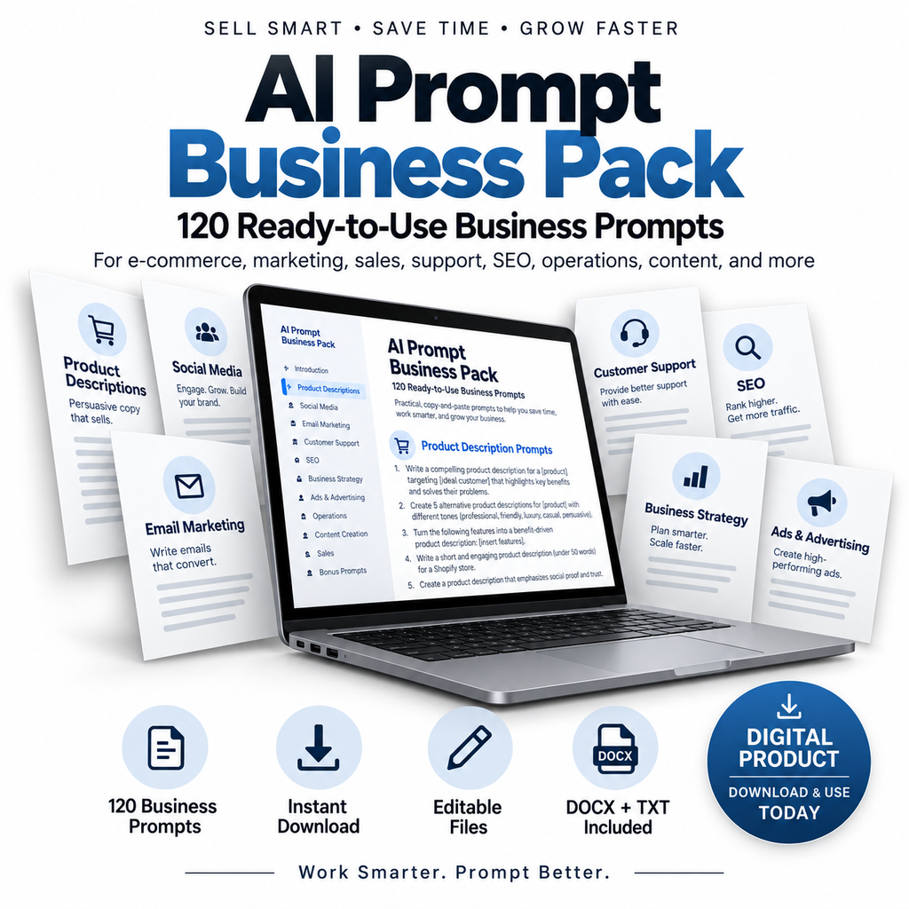 AI Prompt Business Pack – 120 Ready-to-Use Business Prompts